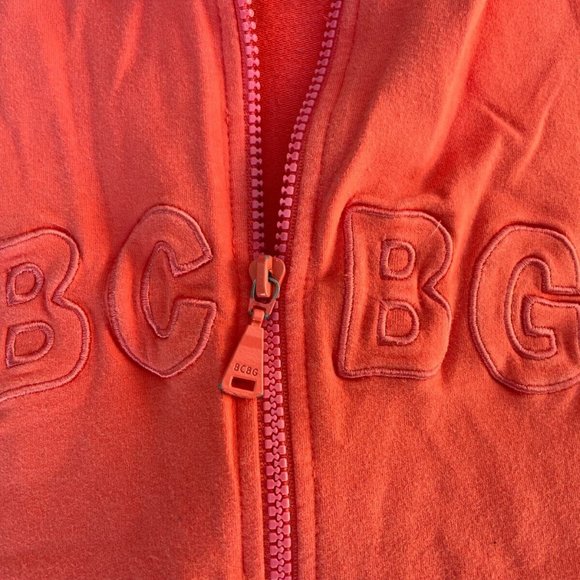 BCBG MAXzria Sport Women Jacket Orange Pink Active Wear Zipper Coat Size S - Picture 6 of 10